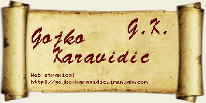 Gojko Karavidić vizit kartica